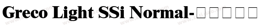 Greco Light SSi Normal字体转换